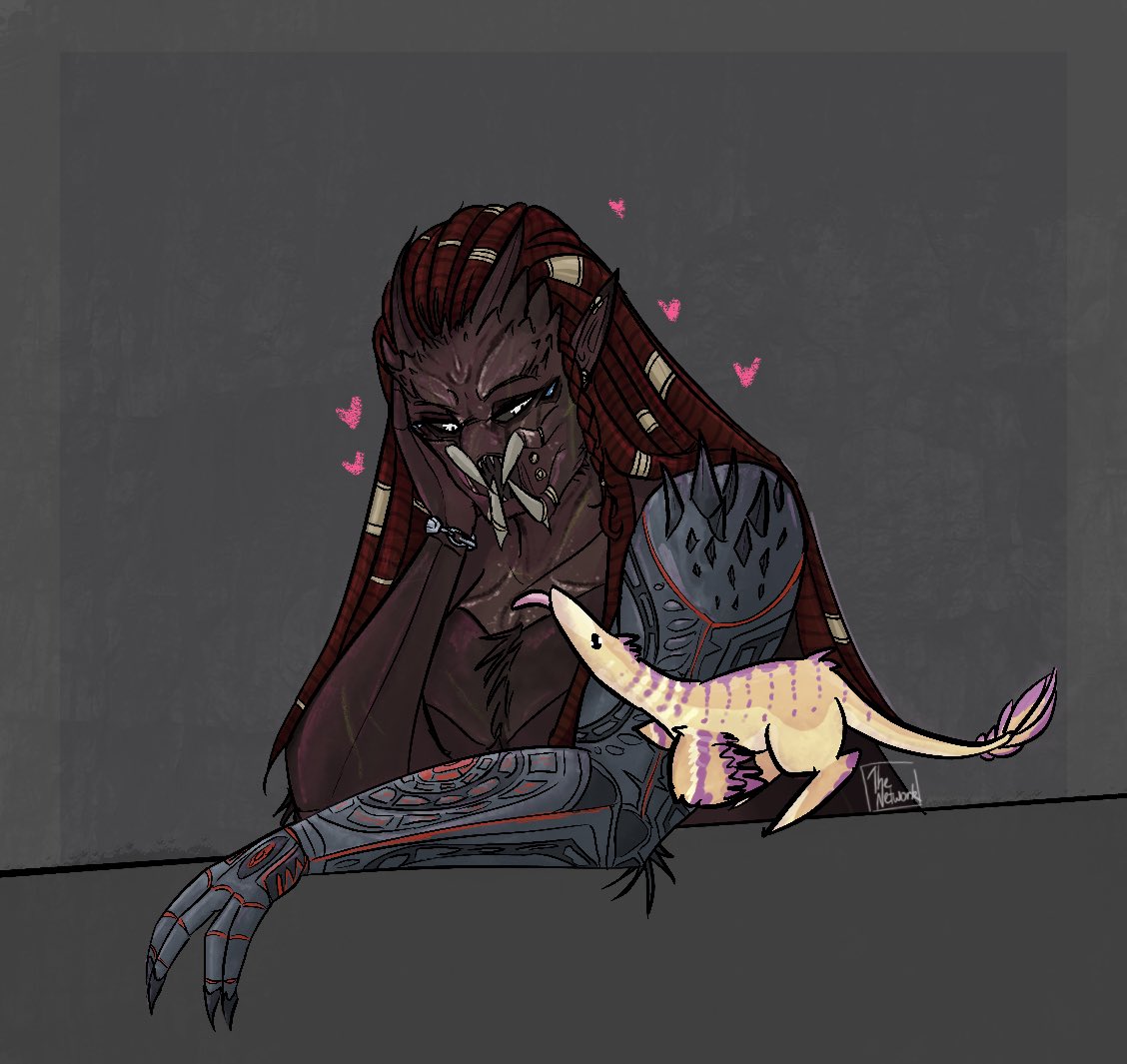 CVber_Peach_'s tweet image. Huntress and her little guy

Redesigned an oc, a Yautja/na’vi/eliksni hybrid 

#PredatorBadlands #predator #YautjaOC