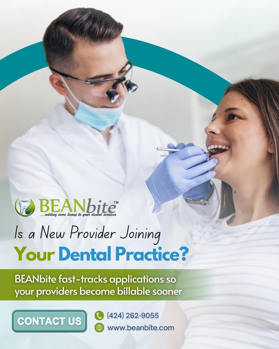 BEANbite's tweet image. 🦷New Provider Joining Your Dental Practice?
Get them billable faster with BEANbite!
We speed up applications, so your team can start generating revenue without delays.
📲 Call: (424) 262-9055
🌐 Visit: beanbite.com
#dentalbilling #dentalpracticegrowth #beanbite