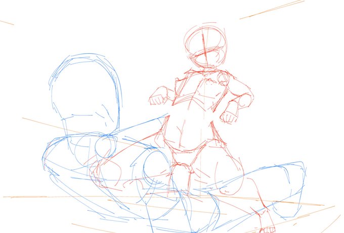 今日の支援サイト用のエロ落書きのラフ 