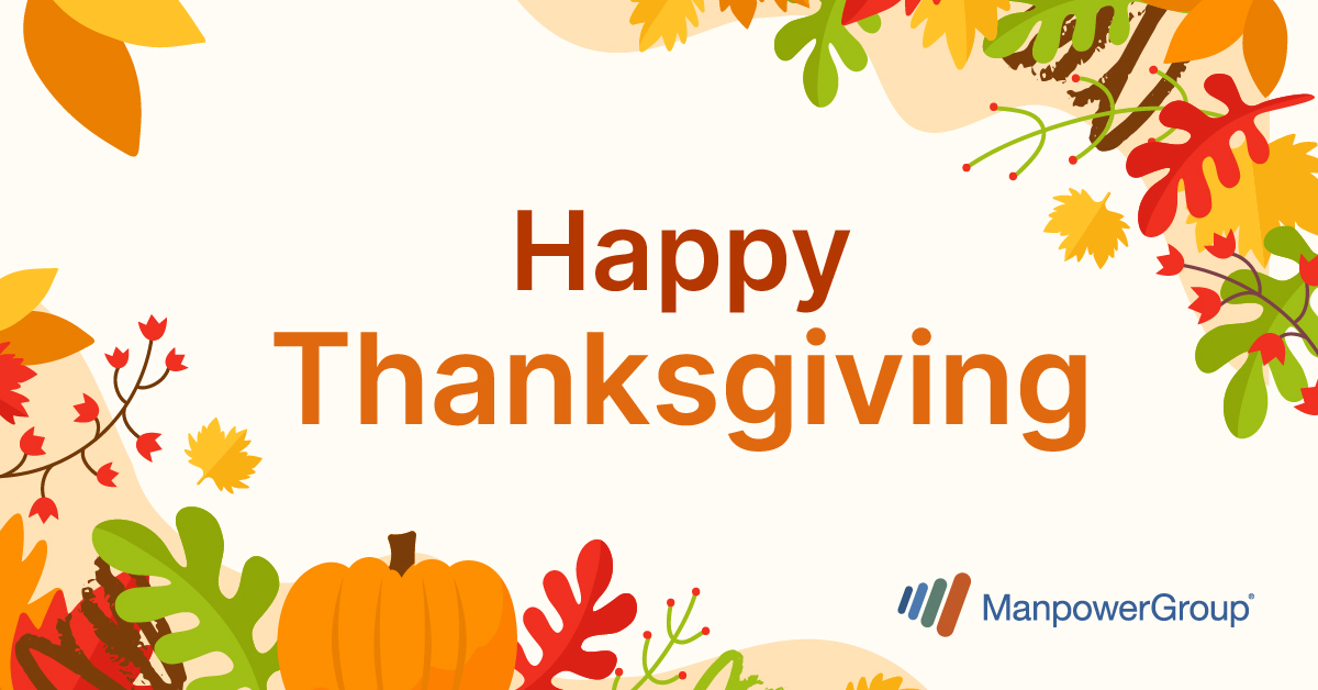 rightmanagement's tweet image. As we gather with loved ones and reflect on the year, we’re reminded of the power of gratitude — in our homes, our communities, and our workplaces. Here’s wishing you a joyful and restful Thanksgiving. 🧡

#Thanksgiving #Gratitude #ManpowerGroup