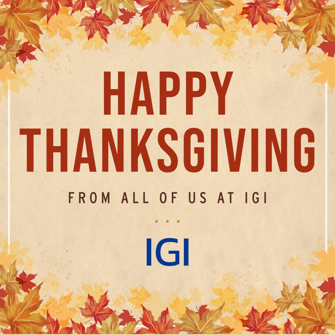 Wishing all our partners, customers, colleagues, friends, &amp; family a happy Thanksgiving and a wonderful start to the holiday season! 

We are grateful for your business and the relationships we've built together.
