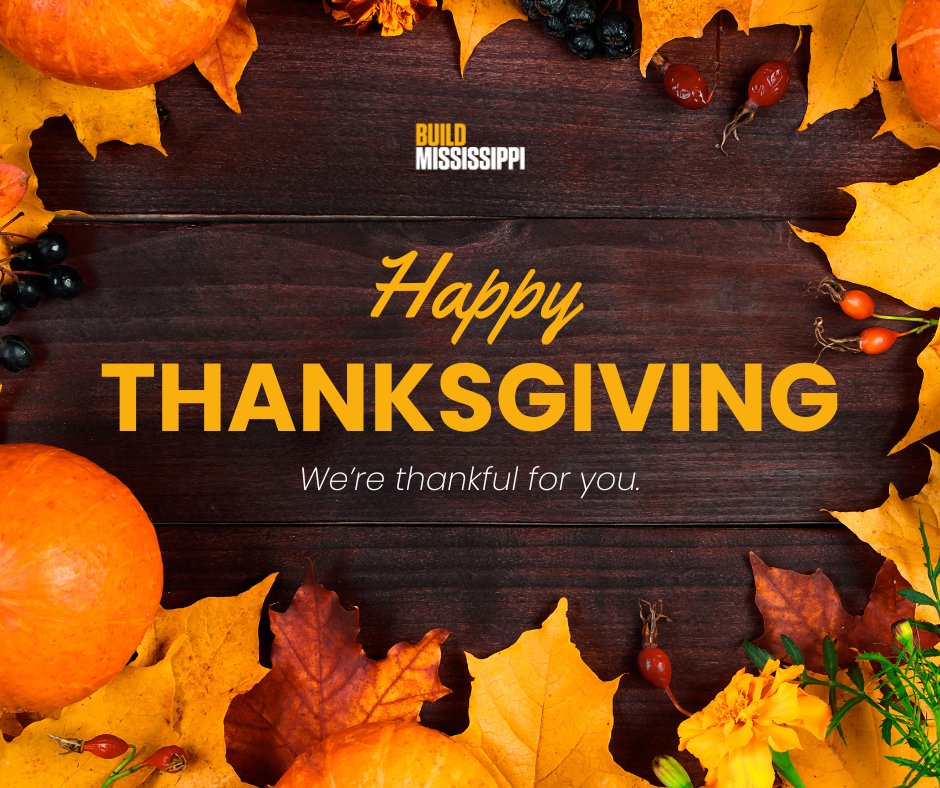 🦃 Gratitude is the foundation.
This Thanksgiving, we’re thankful for the hardworking hands building Mississippi’s future; from apprentices to partners, your impact is lasting. 🍂 

We remain committed to our mission: bridging the skills gap, empowering individuals to pursue
