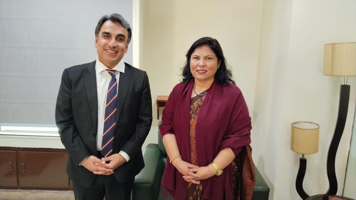 NepEmbIsb's tweet image. H. E. Rita Dhital had an introductory meeting with Mr. Bilal Mehmood Chaudhry, new DG, South Asia &amp;amp; SAARC at the Ministry of Foreign Affairs of Pakistan today and exchanged views on exploring opportunities for further strengthening Nepal-Pakistan relations.