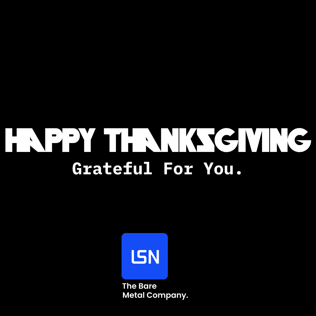 Today’s for gratitude.
And we’re grateful for you — your trust, your builds, your business.
Happy Thanksgiving from Team LSN.
#LSNMetal