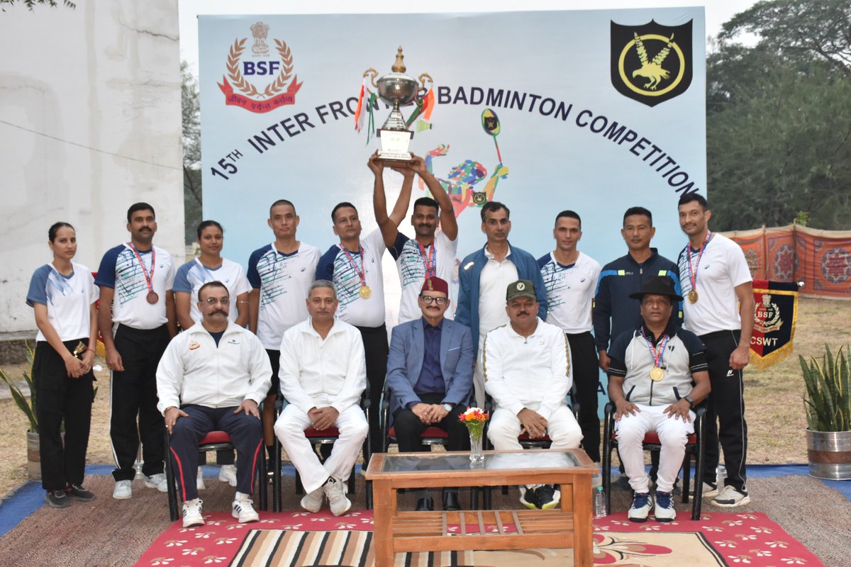 *IFBC-2025* इस बैडमिंटन प्रतियोगिता में कुल 15  टीमों ने भाग लिया, जिसमें त्रिपुरा फ्रंटियर की टीम विजेता तथा गुजरात फ्रंटियर व नॉर्थ बेंगल फ्रंटियर की टीमें संयुक्त रूप से उपविजेता  रही I
# BSF TRA FTR
#BSF NB FTR
# BSF GUJ FTR
#BSF