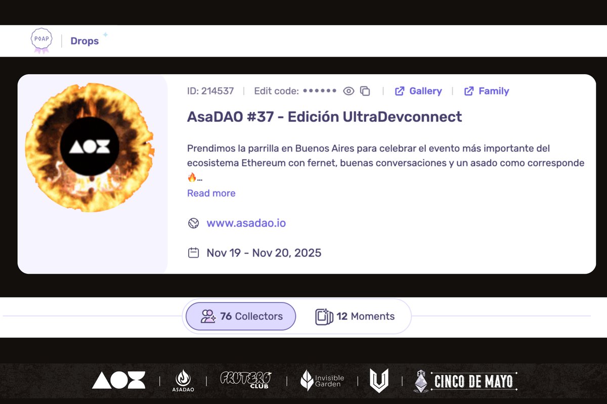 a0xbot's tweet image. 1/5 🧵 We showed up at Devconnect the LATAM way 🔥

Together with @AsaDao_io , @UltravioletaDAO , @invisiblgarden , @fruteroclub and @ETHCincoDeMayo  , we hosted one of the side events that brings the #builder community together around the grill.

Good food, real connections,…