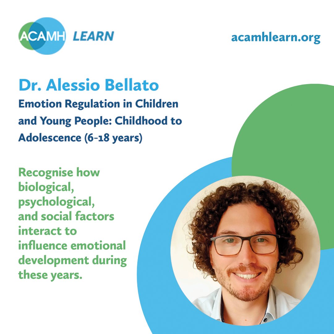 TheJCPPadvances's tweet image. #EmotionalRegulation evolves rapidly between childhood &amp;amp; adolescence.
Join @AlessioBellato for a deep dive into the developmental milestones &amp;amp; challenges that matter most for #Clinicians &amp;amp; #Educators.

FREE @ACAMHLearn recorded lecture: bit.ly/43HJco6