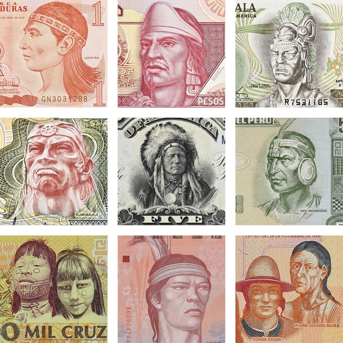 PMGnotes's tweet image. For the Thanksgiving holiday today, we take a look at indigenous people of the Americas on banknotes, in our latest PMG Collection Inspiration column: PMGnotes.com/news/article/1… #thanksgiving #thankful #numismatics #banknotes #papermoney #worldpapermoney #worldnotes #nativeamerican