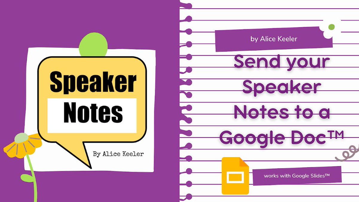 alicekeeler's tweet image. 🗣️ Turn your Google Slides speaker notes into a Google Doc! Speaker Notes makes it easy to export all the notes you’ve written for each slide. Useful for rehearsing, sharing with students, or giving a handout.

🔗 workspace.google.com/marketplace/ap…

#GoogleEDU #GoogleWorkspace