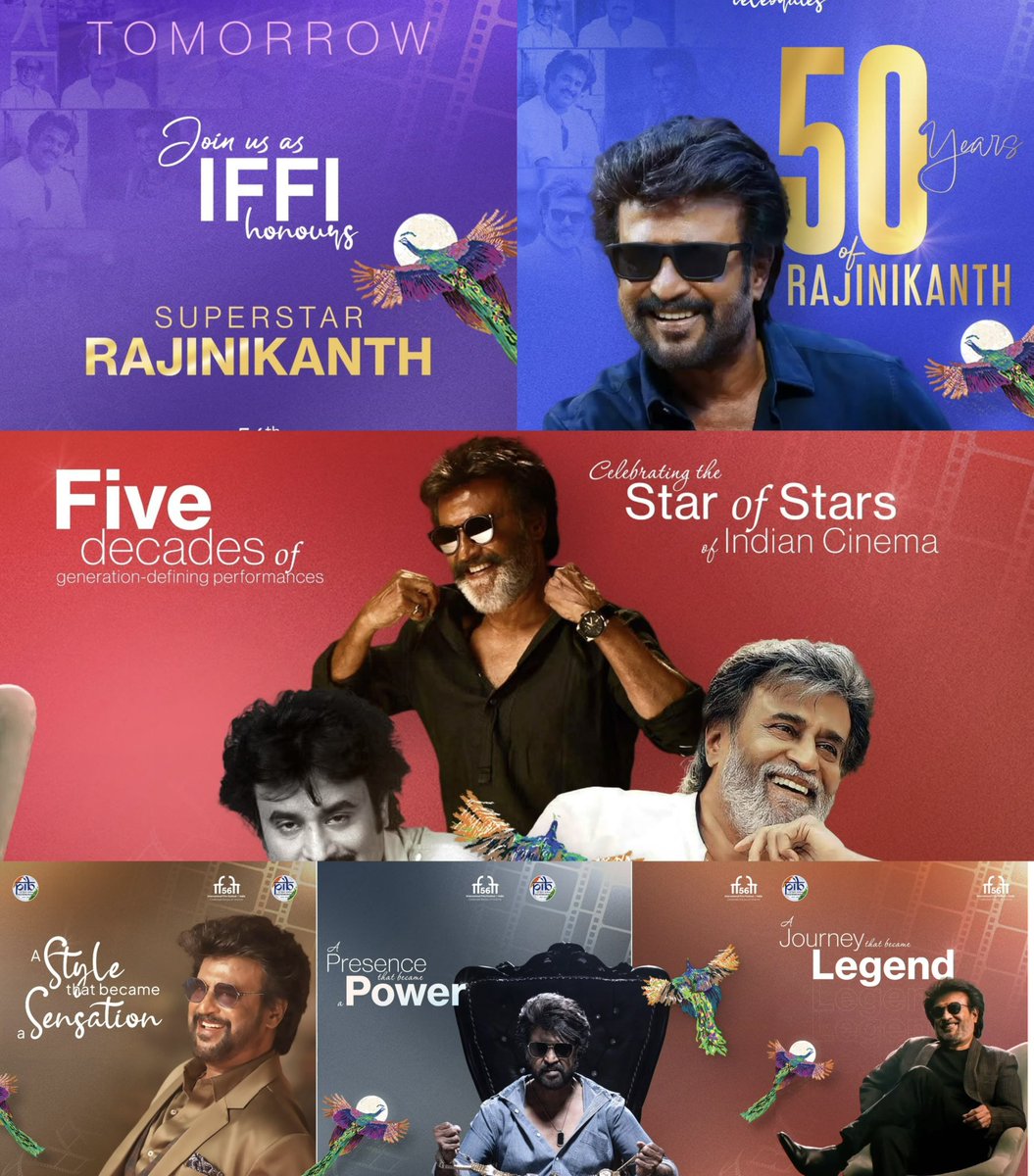 surbalutwt's tweet image. #IFFIGoa tomorrow honouring #SuperstarRajinikanth for 50 glorious years in industry . Life time achievement award 🔥🔥🔥🔥🔥🔥🔥

#Goa | #Rajinikanth | #Jailer2 | #Thalaivar173