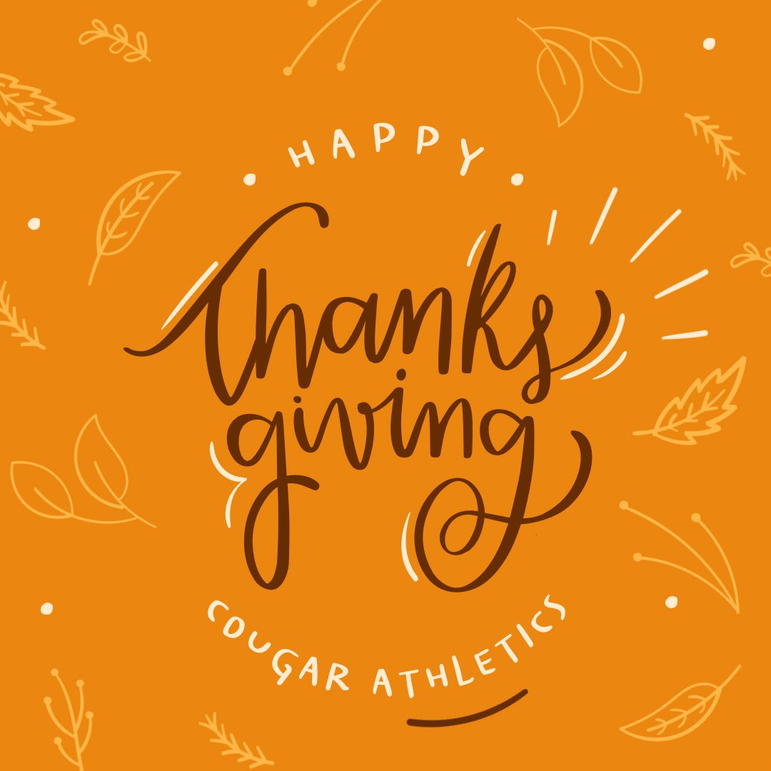Happy Thanksgiving from Cougar Athletics!