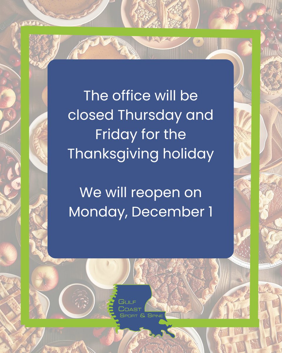 GCSS_Chiro's tweet image. After your Thanksgiving feast and that inevitable nap 😴, don’t forget to stretch it out and give your spine some love! 🦃🍂

See you soon for your post-holiday adjustment! 💪 #crackdat