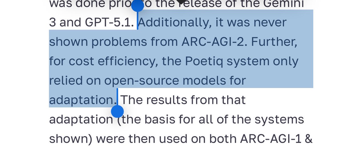 chatgpt21's tweet image. “LLMS all the way down” with a MoE they were able to achieve above human baseline on Arc AGI 2 by building on top of GPT 5.1 and Gemini 3 Pro.