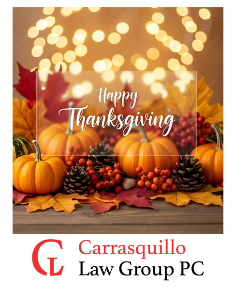 CLGPCLegal's tweet photo. Happy Thanksgiving!
We are grateful for our clients, partners, and team who continue to inspire and support our work every day.
Wishing you and your loved ones a warm, joyful, and gratitude-filled holiday!
#CLGPCLegal #Thanksgiving2025 https://t.co/klK6o0N0r8