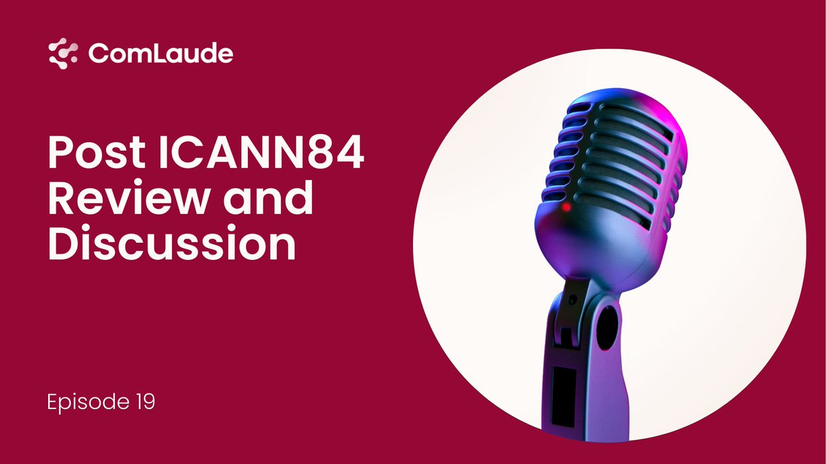 Did you catch our post-ICANN84 recap?

The new gTLD window opens soon - episode 19 covers:
✅ The New Applicant Guidebook
✅ DNS Abuse Debates
✅ Registration Data Service

🎙️ comlaude.com/icann84-review…

#ICANN84 #gTLDs #DomainStrategy