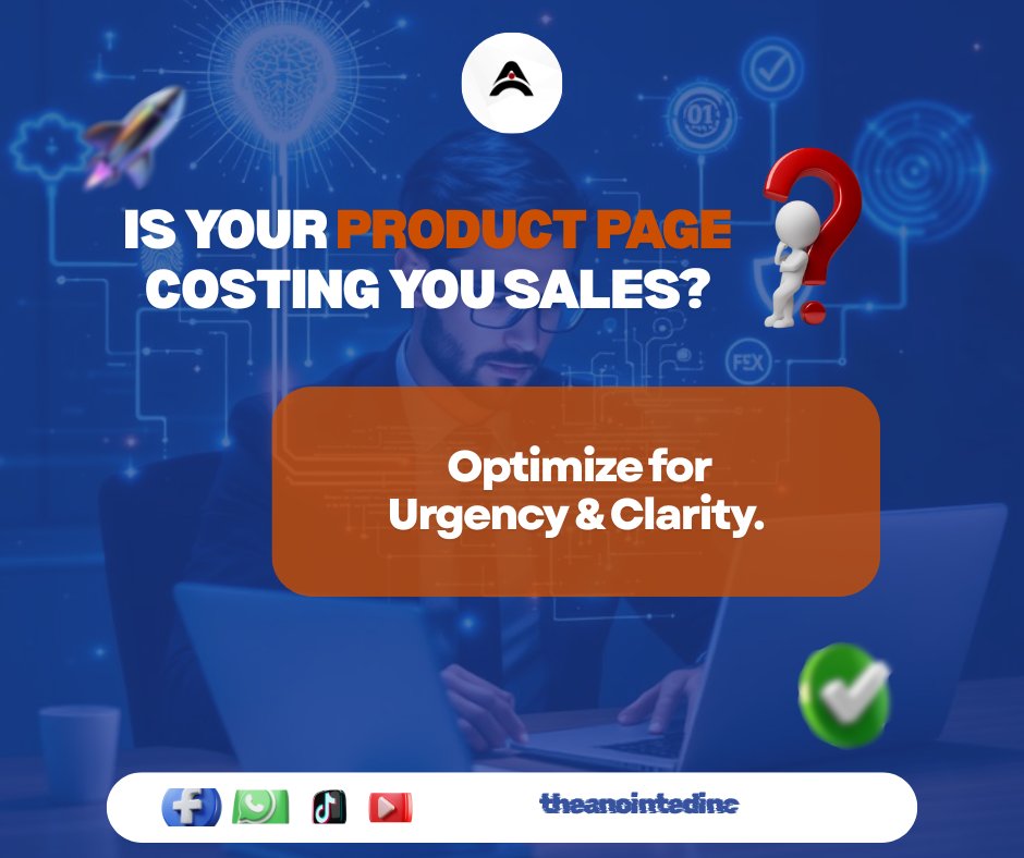 theanointedinc's tweet image. E-comm Product Page Rule: Eliminate distraction, enforce urgency, simplify the CTA. We optimize product page design for maximum sales velocity. Turn visitors into buyers. #EcommerceDesign #CRO #WebStrategy