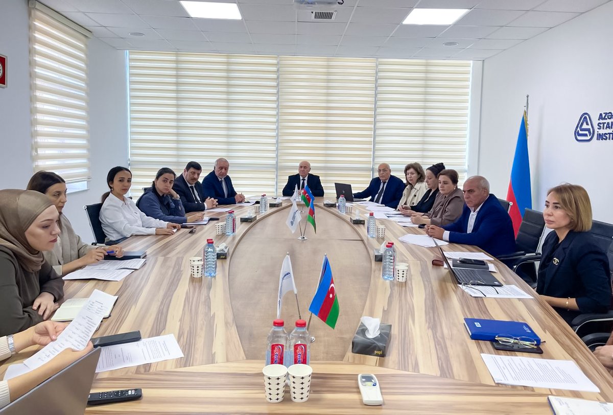 azstandart's tweet image. Azərbaycan Standartlaşdırma İnstitutu tərəfindən təsis edilən “Qida məhsullarının keyfiyyətinin və texnologiyası” #standartlaşdırma üzrə #TexnikiKomitə-nin (AZSTAND/TK 33) növbəti iclası keçirilib.

Ətraflı – bit.ly/4pxXJLB

#Azstand