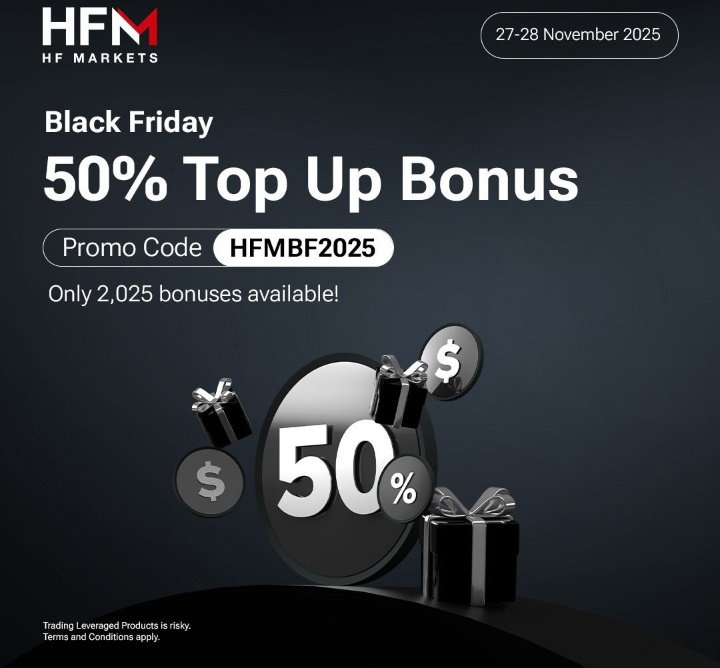 Emmy_cares's tweet image. HFM BLACK FRIDAY BONUS IS LIVE! 
Get the biggest trading bonus of the year
How to activate:
Register with link: hfm.com/?refid=30434390
Go to Deposits → Promotions
Enter code: HFMBF2025
4️⃣ Claim your bonus &amp;amp; start trading
✔️ Extra trading power
✔️ Lower spreads
✔️ Fast execution