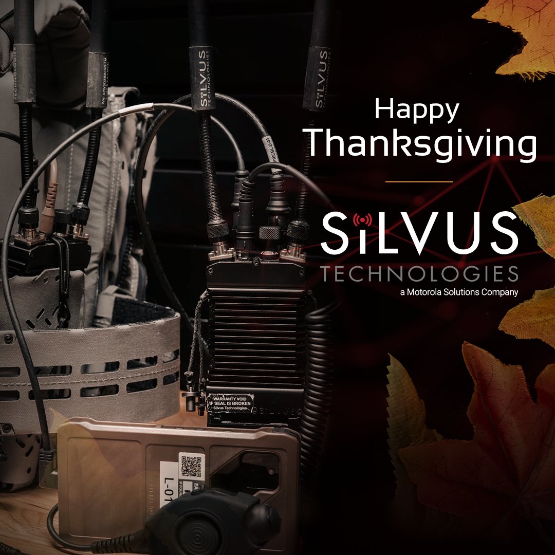 SilvusTech's tweet image. Wishing our employees, partners and customers a Happy Thanksgiving. Your commitment and partnership fuel everything we do, and we’re honored to support your mission and all that lies ahead. Together, we continue to advance the resilient connectivity that drives your success.…
