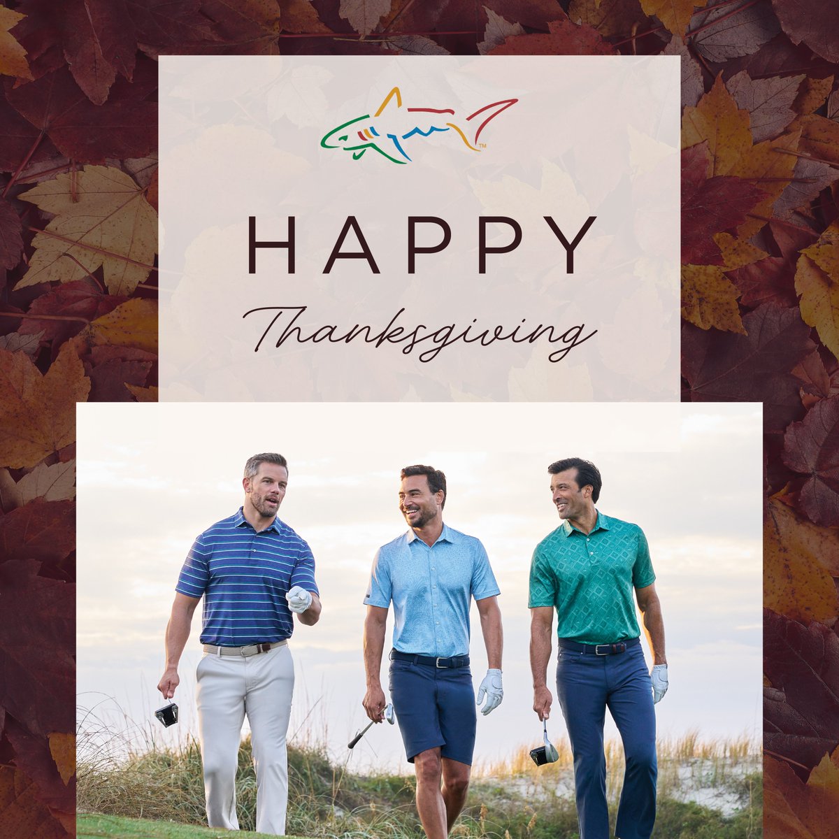 This season, we’re grateful for our community—players, fans, and everyone who brings the spirit of the game to life.

Happy Thanksgiving from Greg Norman Collection. 🦃🦈
