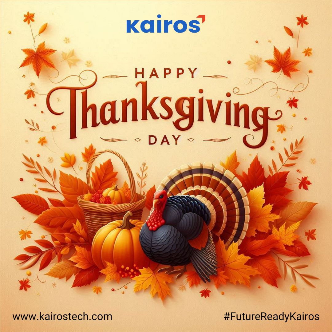 KairosTechInc's tweet photo. 🍁 This #Thanksgiving, we’re grateful for the clients, partners &amp; colleagues who inspire our innovation at Kairos Technologies.

Wishing you a joyful #holiday &amp; a wonderful celebration with your families.
 #HappyThanksgiving! 🦃https://t.co/FQZrX2VrIN

#kairostech @Nicochan33 https://t.co/txa5X5Nev9