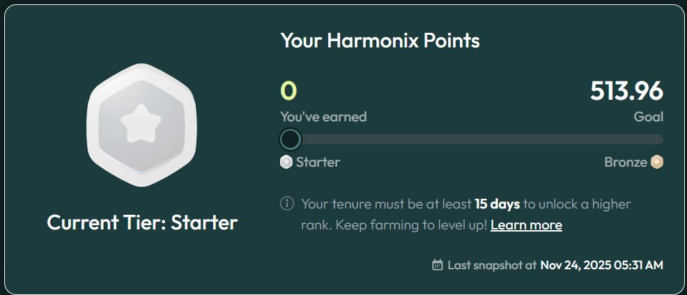 monkmcfc's tweet image. Joined @harmonixfi late, but better late than never lol. Still hoping to farm some points before farming ends