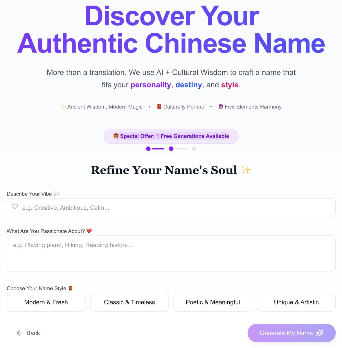 learnWithMiro's tweet image. Part 2 is LIVE! 🚀
Beyond just a basic name – we’re going deeper: Your soul’s perfect match ☯️✨
Next update drops soon – who’s ready?
#ChineseName #NameWithLuck #DestinyName #buildinpublic #miro