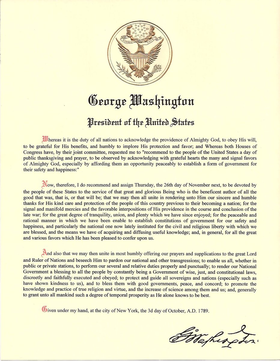 Today is a reminder that Thanksgiving isn’t just about food or family traditions. It goes back to the very first President of the United States.

On October 3, 1789, George Washington called for a national day of thanksgiving. He asked Americans to pause, acknowledge the