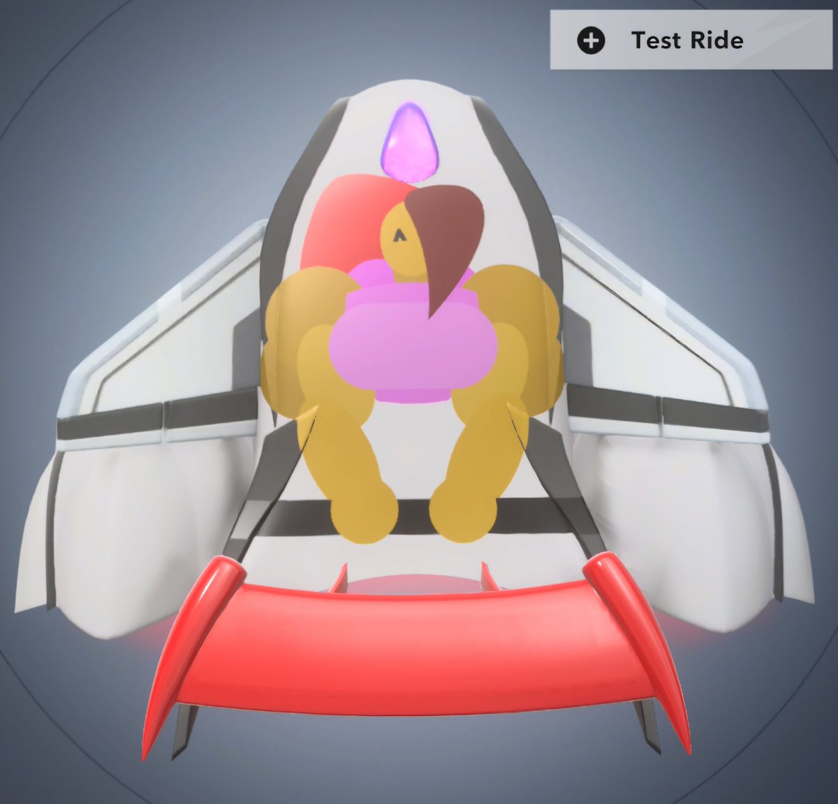 #KirbyAirRiders Muscle lady holding up the engines, idk, lol. This is a fun game.