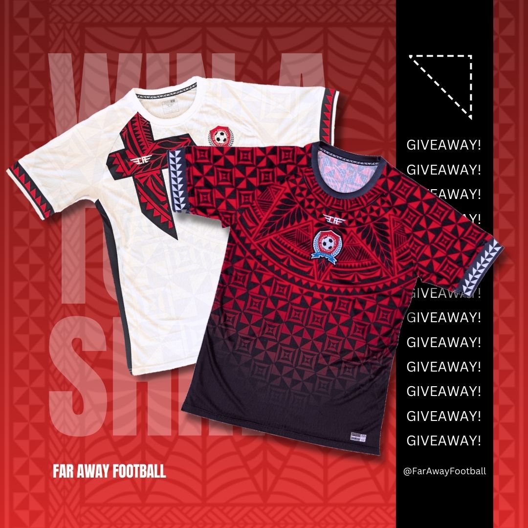 🇹🇴𝐆𝐈𝐕𝐄𝐀𝐖𝐀𝐘!
FIFA WWC OFC Quals kick off tomorrow w/ 🇹🇴🆚🇦🇸 and I've partnered w/ <a href="/custathusa/">Custom Athletics</a> to celebrate and give away NEW Tonga shirt!

𝐓𝐎 𝐄𝐍𝐓𝐄𝐑:
✅Follow <a href="/FarAwayFootball/">Far Away Football</a> &amp; <a href="/custathusa/">Custom Athletics</a> 
❤️🔁Like &amp; RT
😎🔮Tag a pal &amp; Leave a score prediction below

#FIFAWWC27