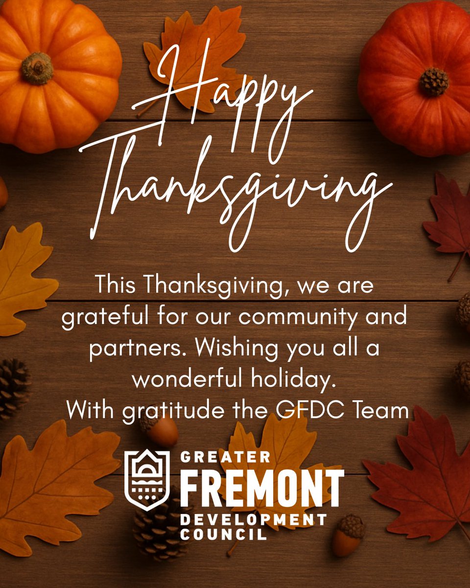 fremontecodev's tweet image. Here We Give Thanks for the people and partnerships that make Fremont a great place to live, work, and raise a family. Happy Thanksgiving from the GFDC team.
#herewegrow #herewegivethanks #fremontne #dodgecountyne #happythanksgiving #greaterfremont