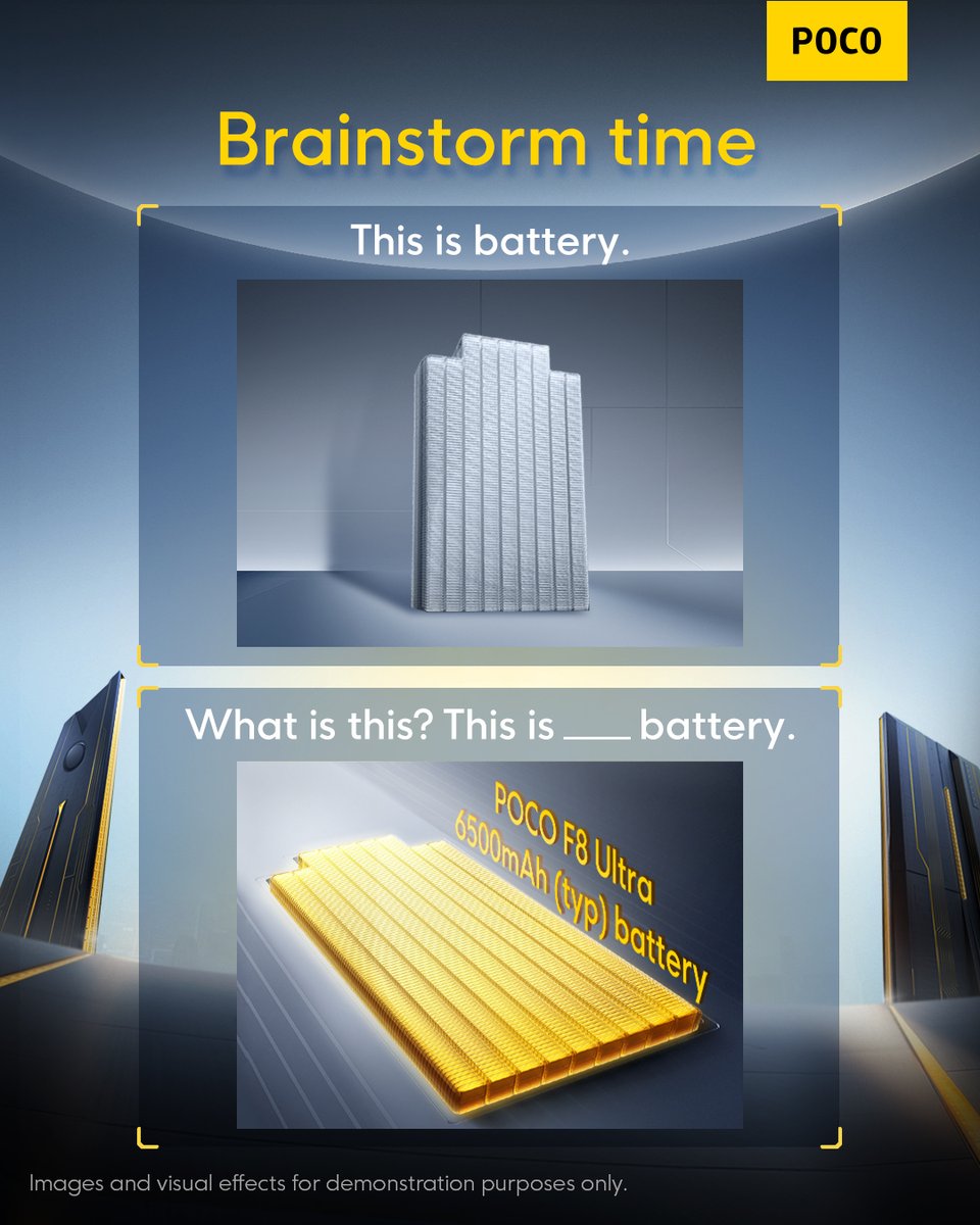 im_vakil's tweet image. This is #UltraPower Battery.

@POCOGlobal #POCO #POCOF8Ultra
