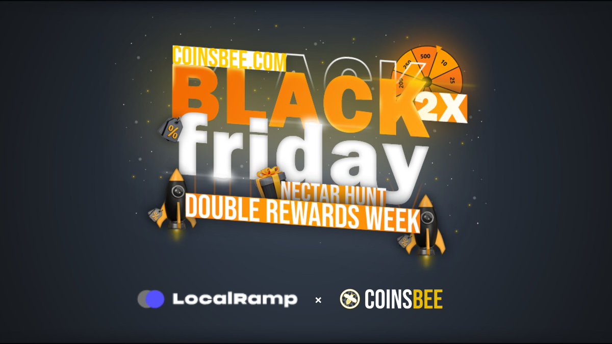 LocalRamp's tweet image. LocalRamp &amp;amp; CoinsBee present the Black Friday Nectar Hunt – spin the wheel, earn Nectar Points, and win gift cards worth up to $2,500! ⚡

🎡 Special: Double points during Black Friday Week (Nov 24 - Dec 1)!

👉 Join here / Spin now: nectar.coinsbee.com/localramp?bo=l…

#BlackFriday