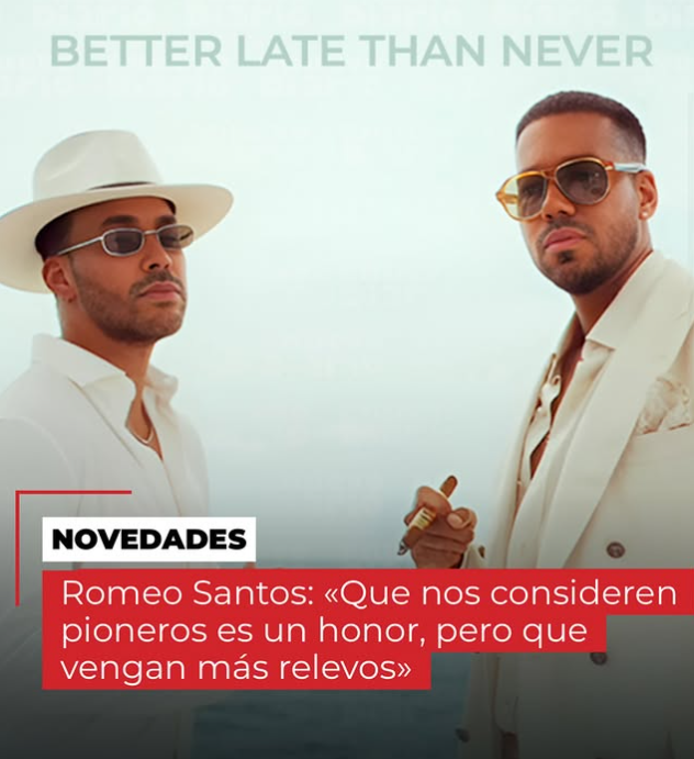 elnuevodiariord's tweet photo. 🎵🎶Romeo Santos y Prince Royce lanzarán el viernes un álbum conjunto, ‘Better late than never’, con el que las estrellas de la bachata buscan reinventarse y hacer historia en medio del ‘boom’ de la música latina en el que aseguran que aún hay espacio para nuevas voces.

#ElNuevoDiarioRD