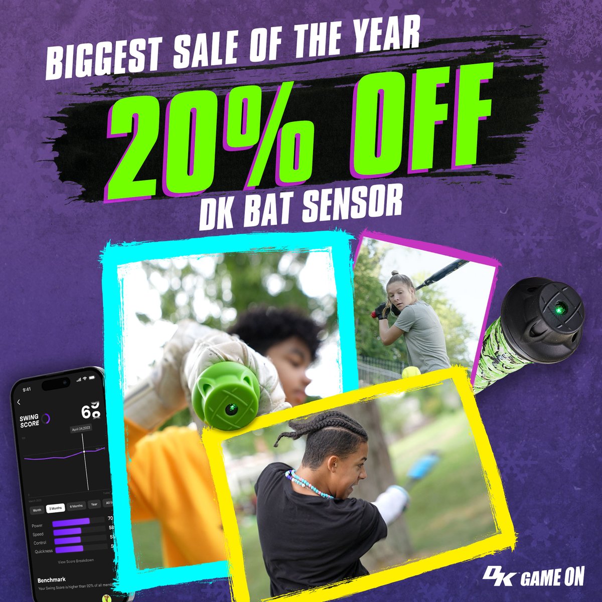 Our biggest deal of the year is LIVE ‼️

Get 20% off a DK Bat Sensor! Track swing metrics, compete in challenges, get hitting advice from the pros and more. Give the gift of better baseball with DK!

SHOP NOW: amazon.com/stores/page/22…