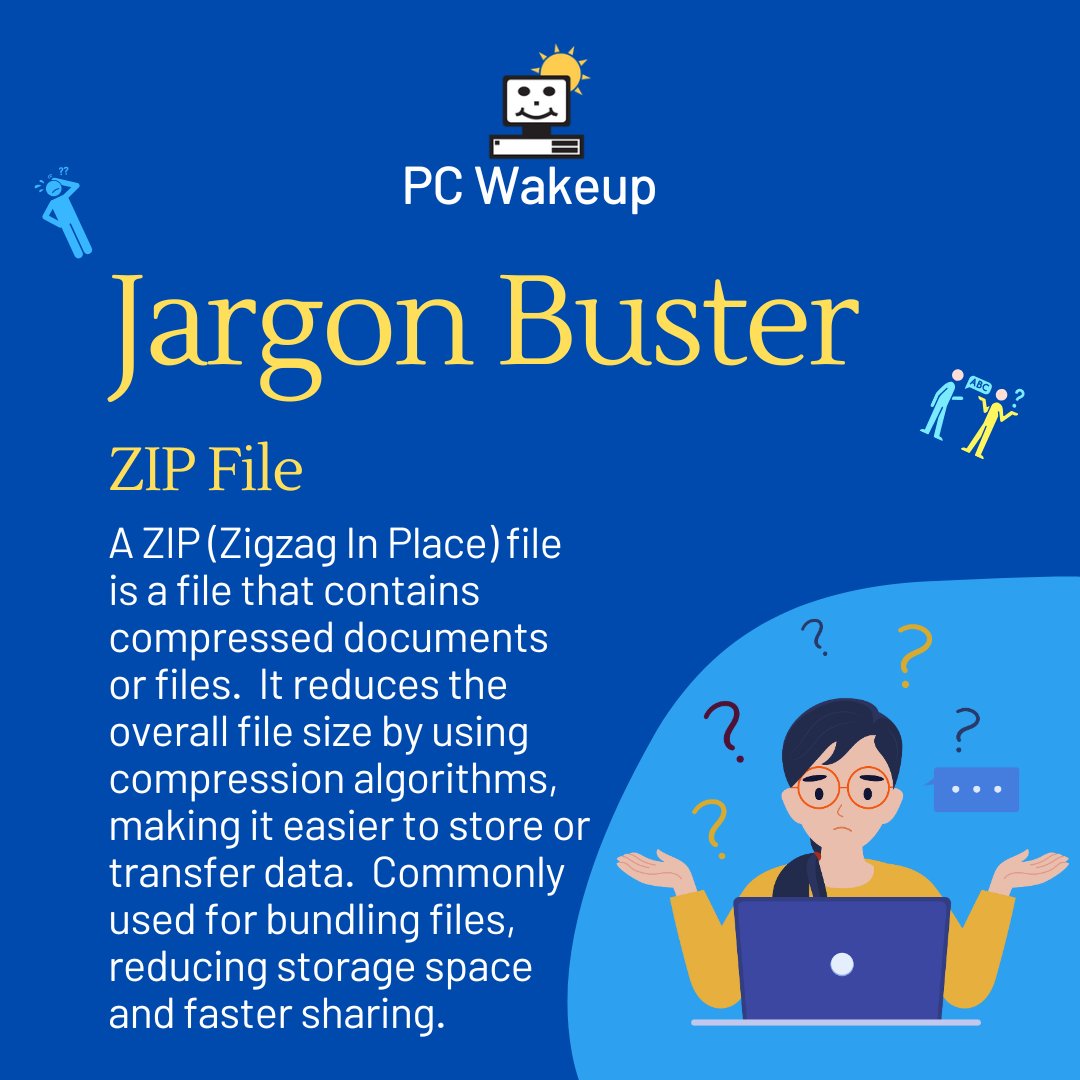 📦 ZIP files can’t corrupt a PC, but what's inside can be harmful if it contains 🦠malware, viruses, 🐴trojans, or 🎣phishing content. 🛡️Protect yourself with antivirus - vital for ZIP security. Call or pop in for advice and tailored security solutions.#PCWakeup #Ipswich #Suffolk
