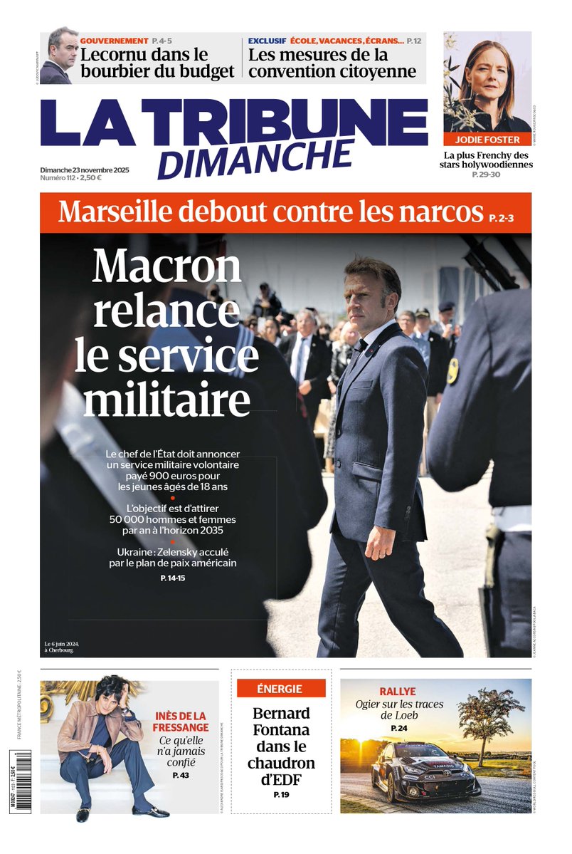 🪖<a href="/EmmanuelMacron/">Emmanuel Macron</a> a annoncé ce jeudi l'instauration d'une nouvelle formule du service militaire volontaire, d'une durée de 10 mois.

Cette information, elle était déjà à la une de notre journal, dimanche. 😉

➡️ Retrouvez ici l'article de <a href="/NelsonGetten/">Nelson Getten</a> : latribune.fr/article/la-tri…