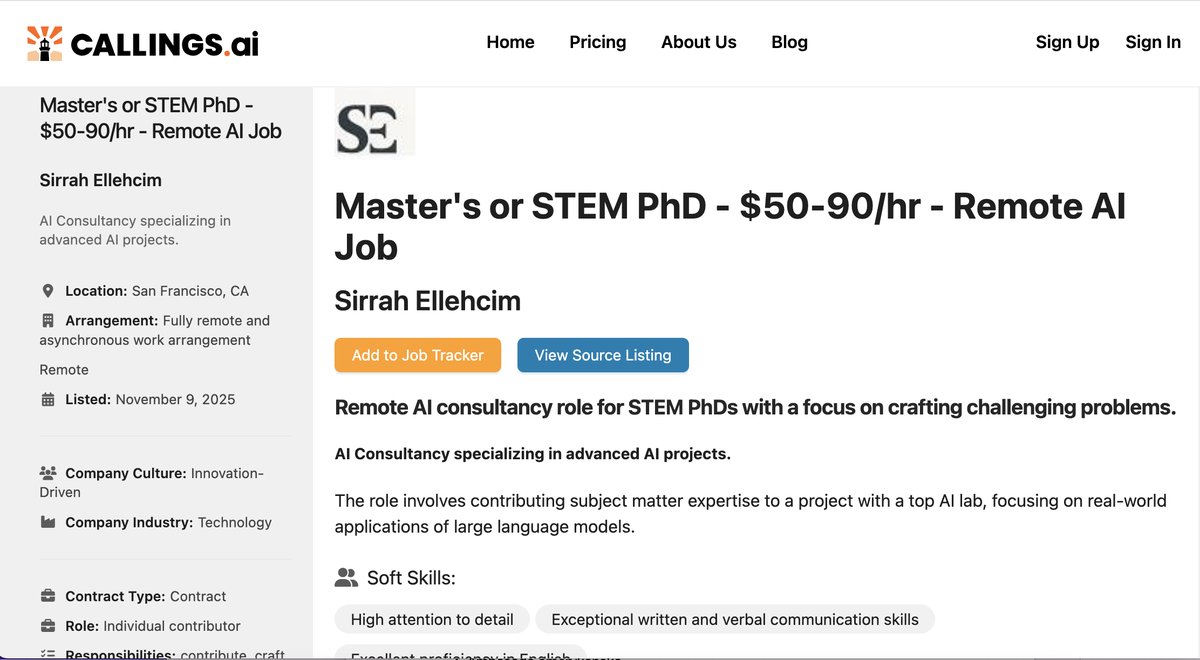 Cool side gig for STEM Masters and PhD grads found via Callings.ai: 

lnkd.in/e2RjKDpf

If I were a last-year PhD candidate today, I would seriously consider such gigs as a way of testing the waters for post-grad jobs.

You don't need to do charity to try