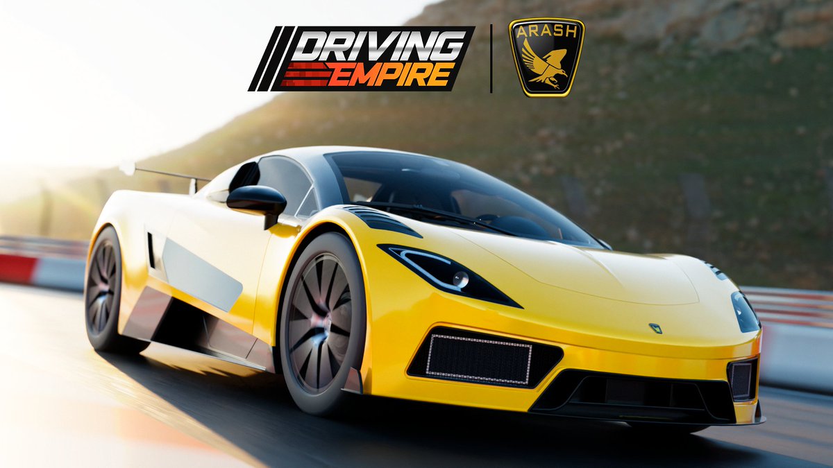 _DrivingEmpire's tweet image. A new name roars into Wayfort! Arash makes its debut in Driving Empire this Friday — bringing the iconic AF8 and AF10 to Bayside Motors!

#roblox #drivingempire