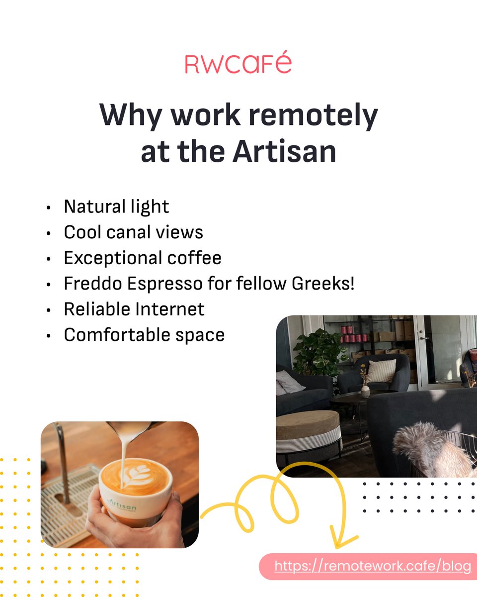 remoteworkcafe's tweet image. Meet our November Remote Work Café pick: The Artisan, Copenhagen. 🇩🇰☕️

✨ Fast WiFi, stunning canal views, incredible coffee (&amp;amp; freddo espresso) and winter light for days. A must-visit for your next deep work session.

🔗Link in the comments for the full blog post.

#remotework