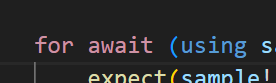 vanilagy's tweet image. Can&apos;t believe I started writing JavaScript with &quot;var&quot; statements and now I&apos;m writing &quot;for await using&quot; loops, wtf

Surely less than 1000 people in total have written this