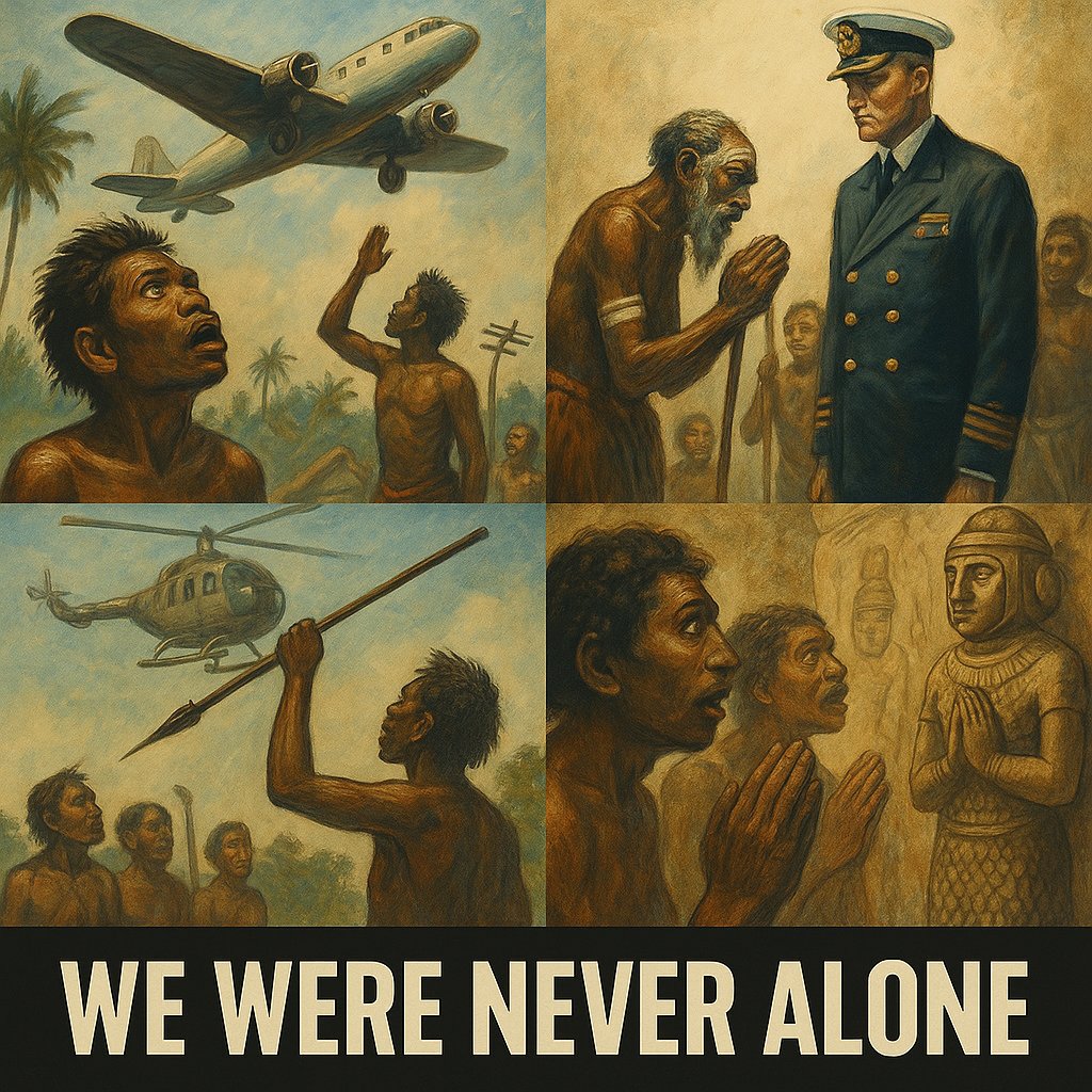 Ever notice how we like to imagine ourselves as advanced and rational, but humanity hasn’t changed in thousands of years. When a technologically primitive culture suddenly comes face to face with a more advanced one, the reaction is always the same; they turn the visitors into