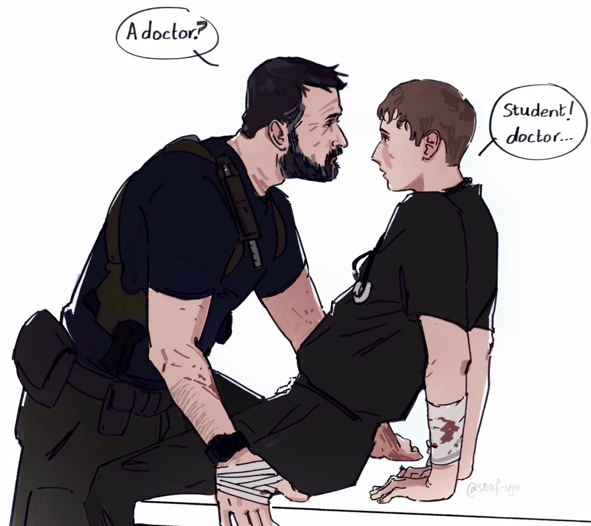 this was a struggle bus to draw but here you go r.e / apocalypse! #hucklerobby