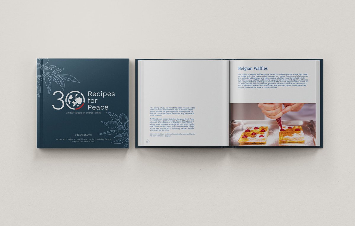 TheGCSP's tweet image. To celebrate our 30th anniversary, we invited 30 @gcsp_alumni to share unique flavours from the culinary traditions of their home countries in a book: 30 Recipes for Peace 🕊️

Order your copy: bit.ly/4lV3aC9