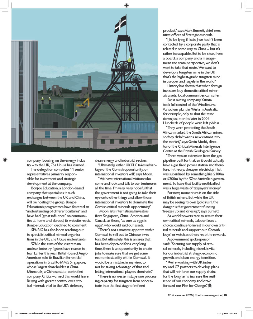 StrategicMnrls's tweet image. #SML and @CornwallRes featured in @TheHouseMag’s ‘Pedal to the Metal’ feature by @sophiealichurch. Written for its parliamentary readership, it discusses the UK’s critical minerals opportunity &amp;amp; how UK companies like #SML must take advantage or international investors will! ⬇️