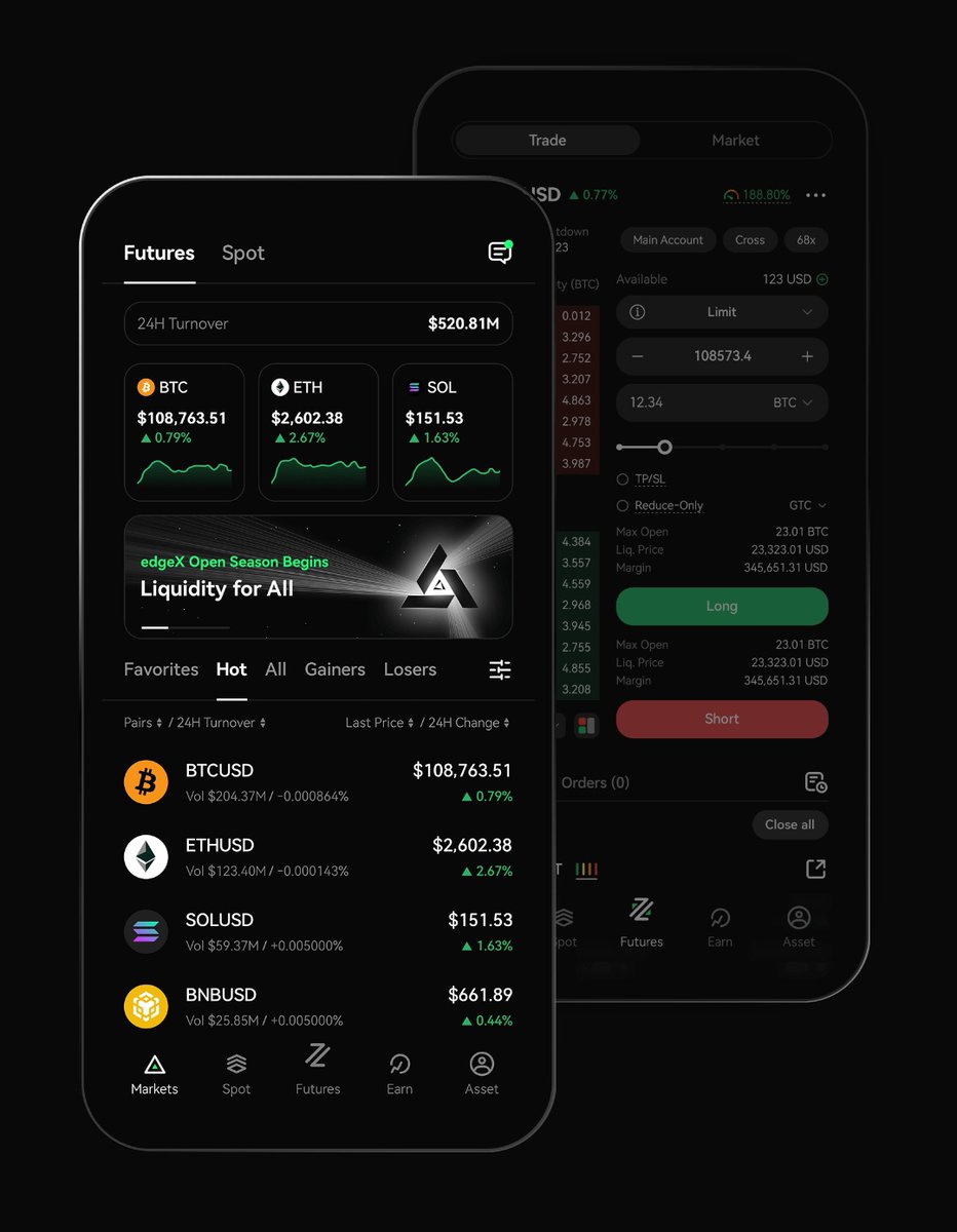 Mazi_of_Africa's tweet image. When your strategy is sharp, your exchange shouldn’t dull it.
@edgeX_exchange delivers pure speed, real liquidity, and a trading flow that stays stable even in peak volatility.
This is the upgrade your trading deserved all along.

#TradingTech #CryptoPro