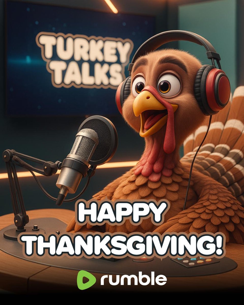 Thankful for a community that stands behind creators who speak freely. Happy Thanksgiving from Rumble.