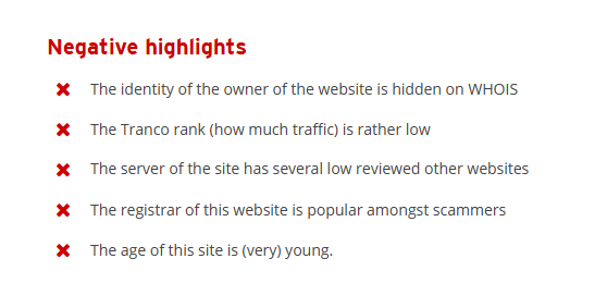 meestercrypto's tweet image. What to think about these potential red flags on Scam advisor?