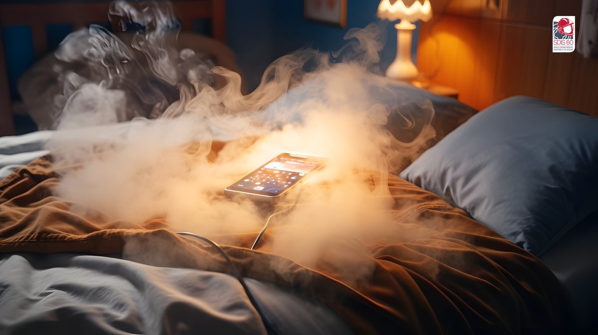 SDIS60's tweet image. #Prévention 🔥  Un appareil en charge sur un lit, un canapé ou sous une couverture peut surchauffer et provoquer un départ de feu.

Chargez vos appareils sur une surface dégagée, et débranchez-les une fois la charge terminée. 

Des gestes simples qui évitent des drames.