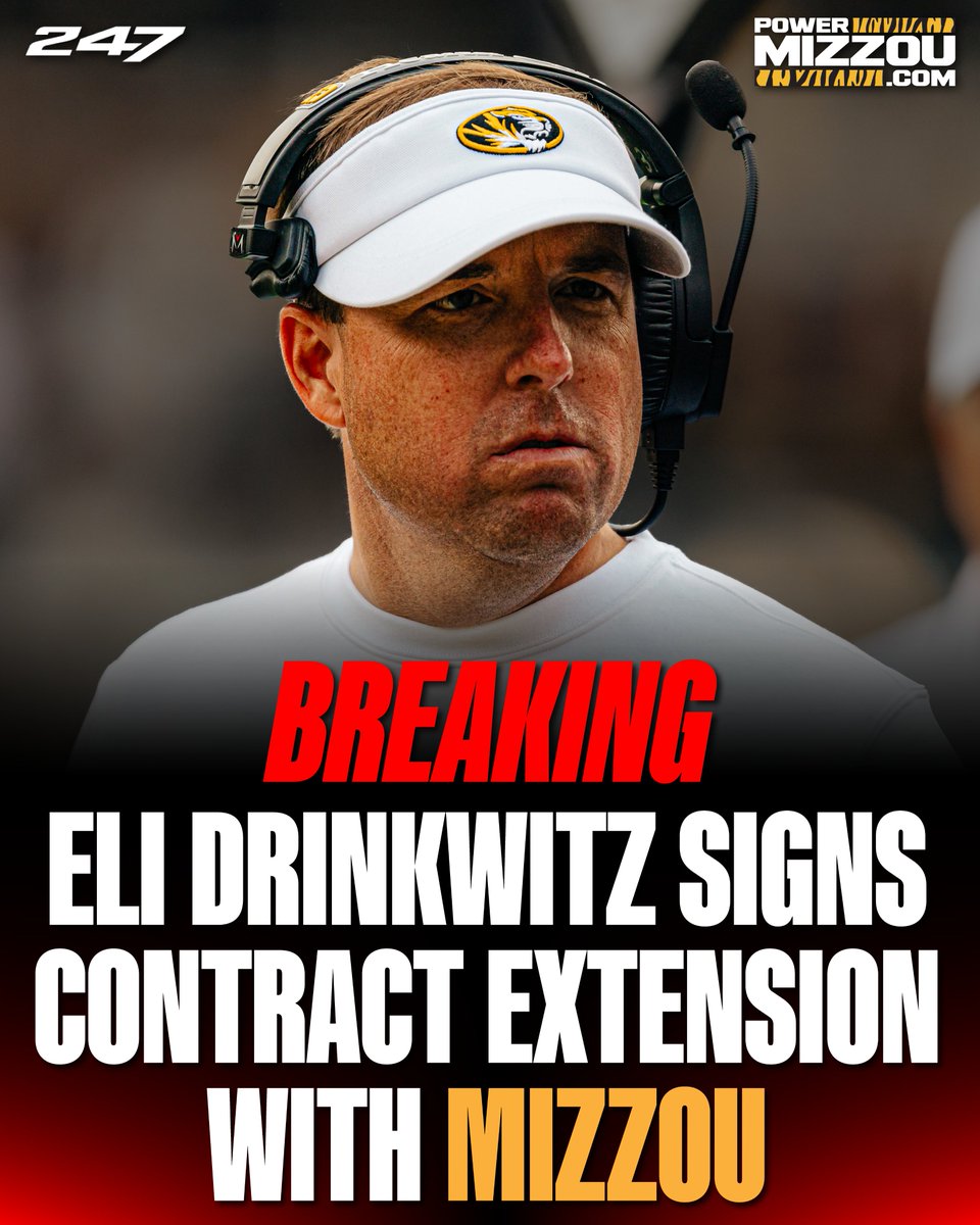 PowerMizzoucom's tweet image. #Mizzou has signed Eli Drinkwitz to a new 6-year, $64.5 million contract. 

Story from @codygoodwin 

247sports.com/college/missou…